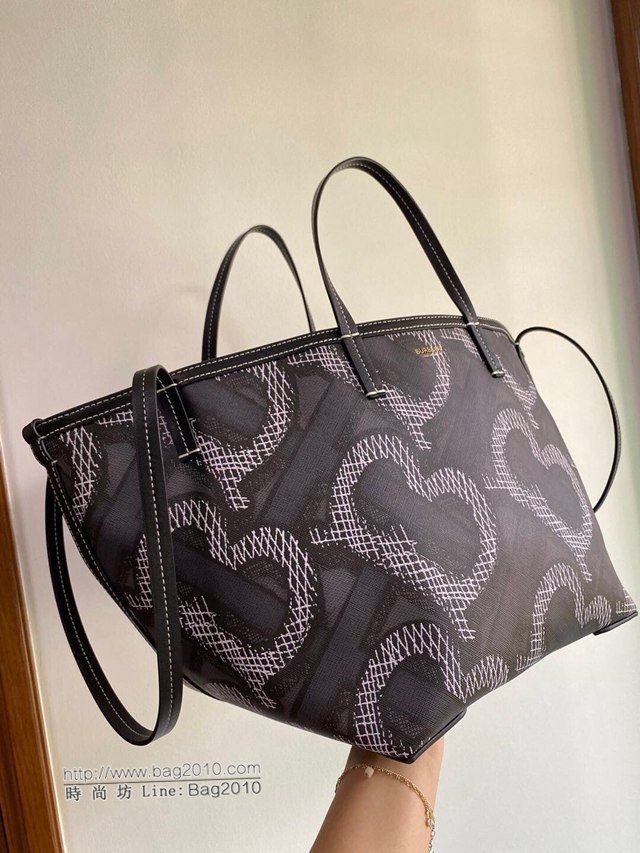 Burberry專櫃新款女包 巴寶莉Beach Tote沙灘托特包 標識印花環保帆布手提購物包  db1059